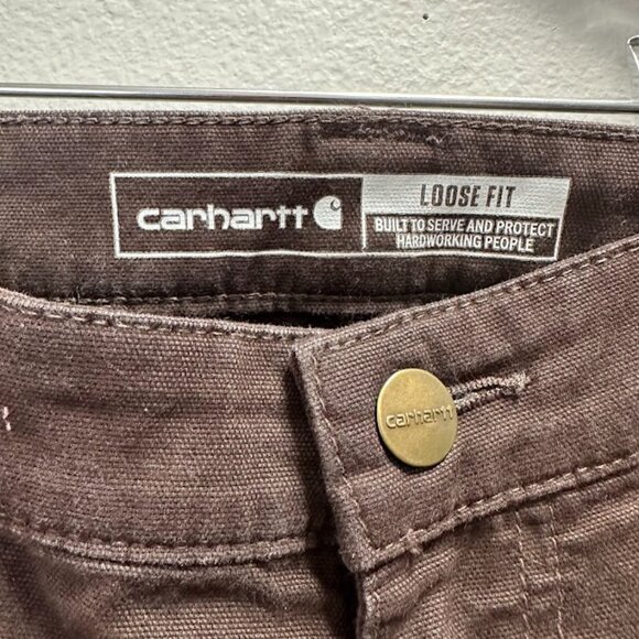 Carhartt Women’s Loose Fit Work Pants – Size 10 Regular – Brown - Picture 2 of 7
